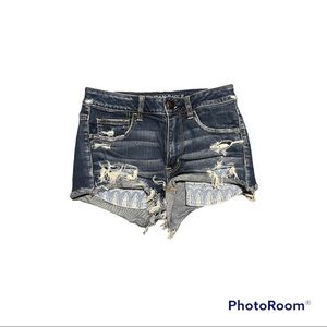 American Eagle Hi Rise Jean Shorts Size 4